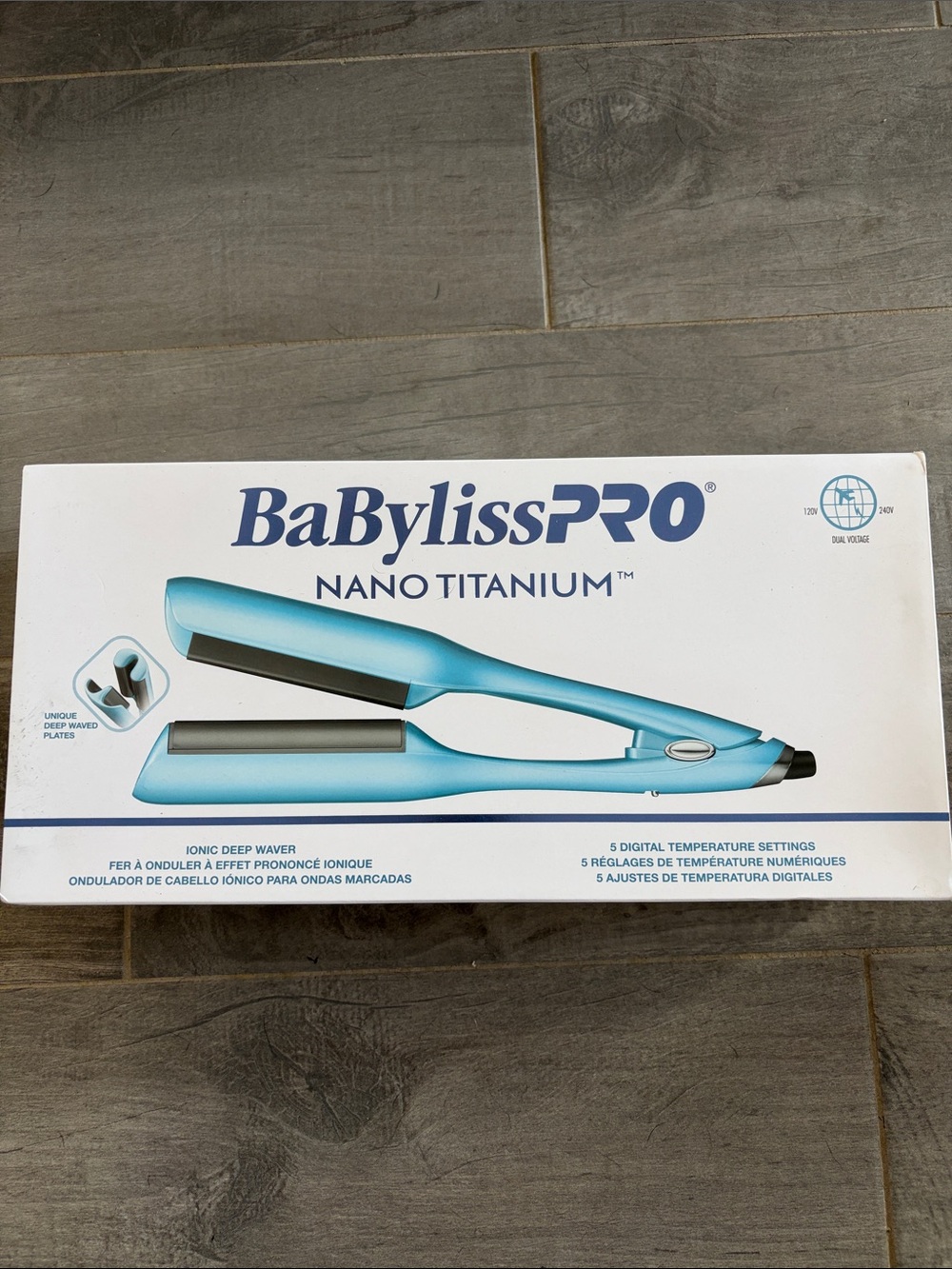 BaByliss PRO Nano Titanium Deep Waver - Light Blue